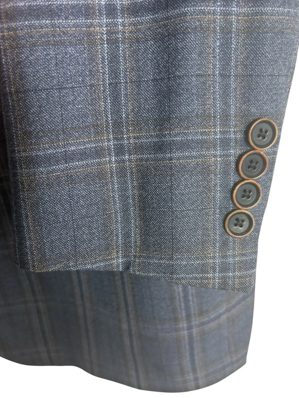 HART SCHAFFNER MARX Check Wool 2-Button Sport Coat Size 50S -- Missing Size Tag